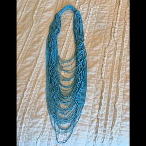 Blue beaded necklace
